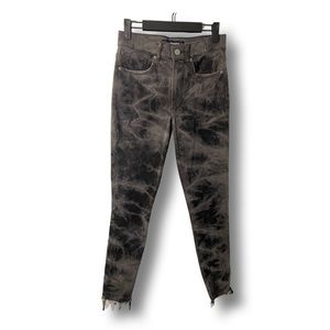 Express - Gray & Black Tie Dye High-Waist Skinny … - image 1